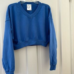 Offline by Aerie cropped blue top. Small